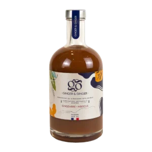 GINGER & GINGER Jus de gingembre/hibiscus concentré 50cL