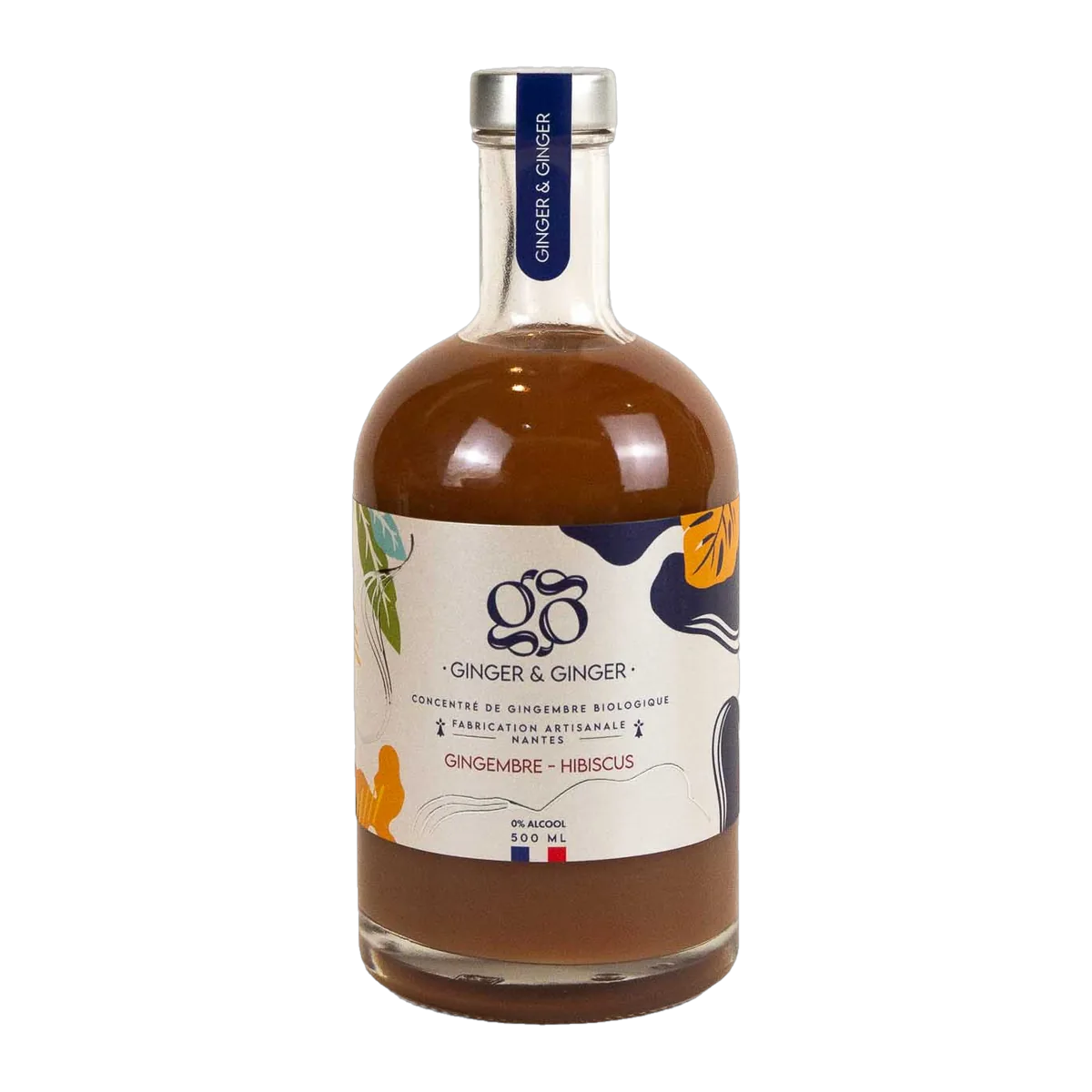 GINGER & GINGER Jus de gingembre/hibiscus concentré 50cL